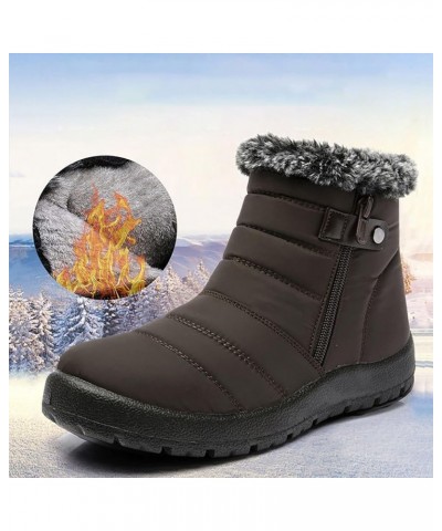 Women's Snow Boots Waterproof Insulated Womens Black Snow Boots Ankle Snow Boots Womens Size 8.5 Wide Women Boots Winter Slip...