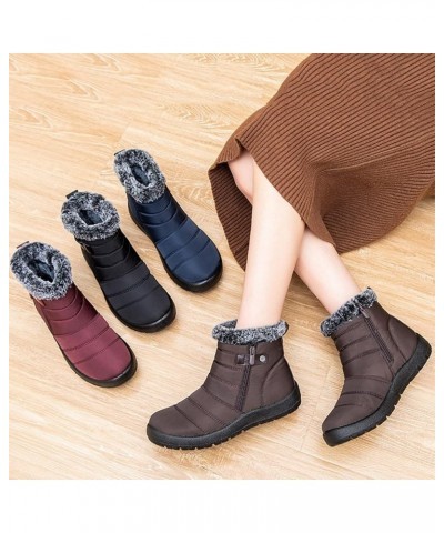 Women's Snow Boots Waterproof Insulated Womens Black Snow Boots Ankle Snow Boots Womens Size 8.5 Wide Women Boots Winter Slip...