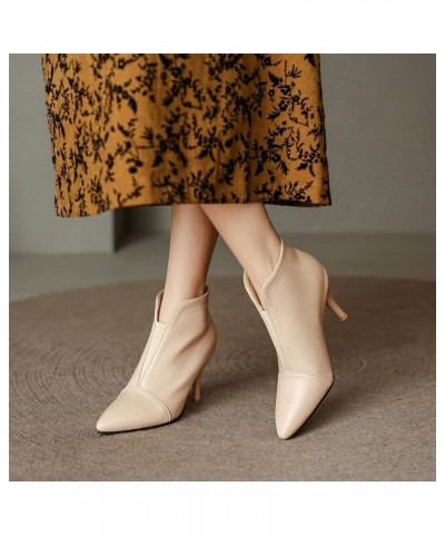 Women Stilettto Dress Ankle Boots Women Evening Dress Ankle Boots Women Pointed Toe Ankle Boots Women Slip-On Short Boots Apr...