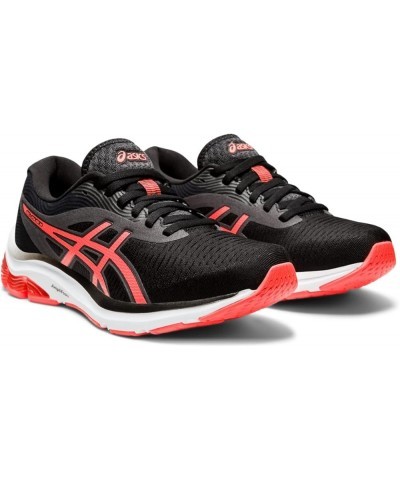 Women's GEL-Pulse 12 Running Shoes Black/Flash Coral $40.83 Athletic Shoes