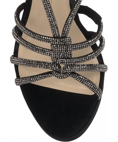 Women's Suvrie Ankle Strap Platform Sandal Heeled Black $32.24 Sandals