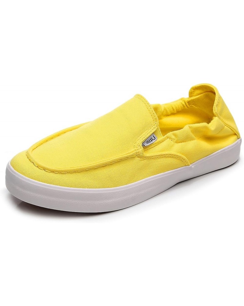 Women's Vibrant Slip On CrossOver Shoes Yellow $13.53 Athletic Shoes