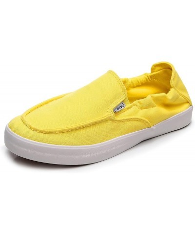 Women's Vibrant Slip On CrossOver Shoes Yellow $13.53 Athletic Shoes