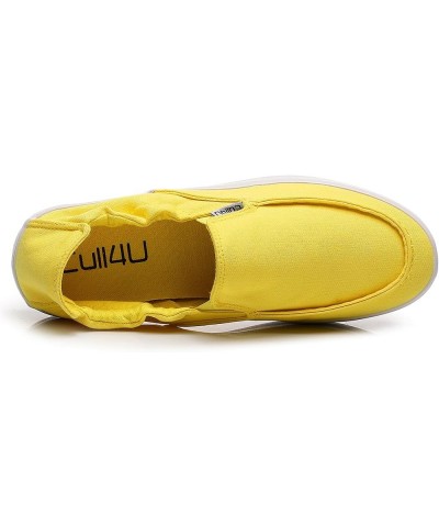 Women's Vibrant Slip On CrossOver Shoes Yellow $13.53 Athletic Shoes