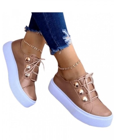 Shoes For Women Sneakers Slip Ons Memory Foam Comfort Walking Shoes Fashion Casual Summer Platform Flats Loafer T-rosegold $1...