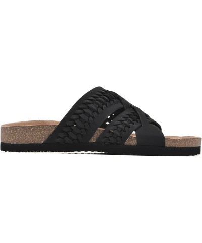 Women's Harding Footbed Sandal Black/Leather $18.99 Sandals