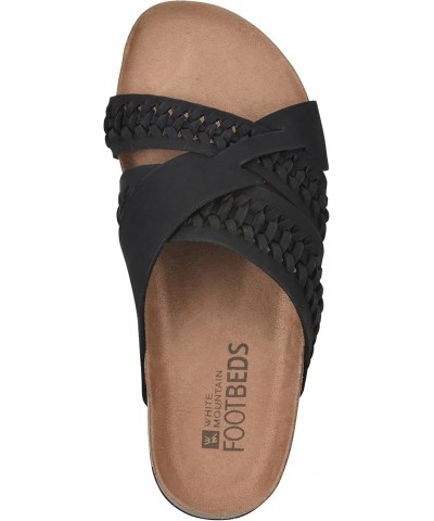 Women's Harding Footbed Sandal Black/Leather $18.99 Sandals