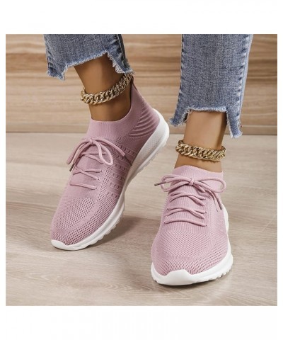 Running Shoes Women Walking Athletic Tennis Non Slip Blade Type Fashion Sneakers, White Canvas Sneakers for Women Z 05-pink $...