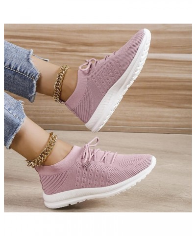 Running Shoes Women Walking Athletic Tennis Non Slip Blade Type Fashion Sneakers, White Canvas Sneakers for Women Z 05-pink $...