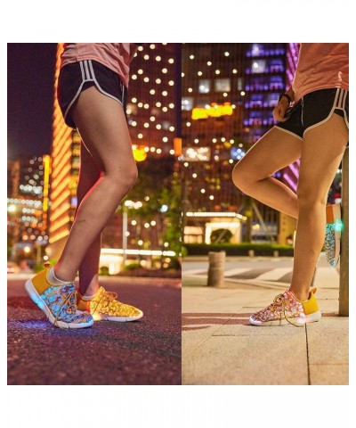 LED Fiber Optic Shoes Light Up Sneakers for Women Men Luminous Trainers Flashing Sneakers for Festivals, Christmas, Halloween...