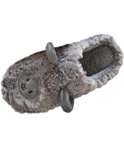 Fluffy Slippers Women Men Lightweight Winter Home Cotton Slides Christmas Antlers Trench Sports Slippers C-grey $10.14 Slippers