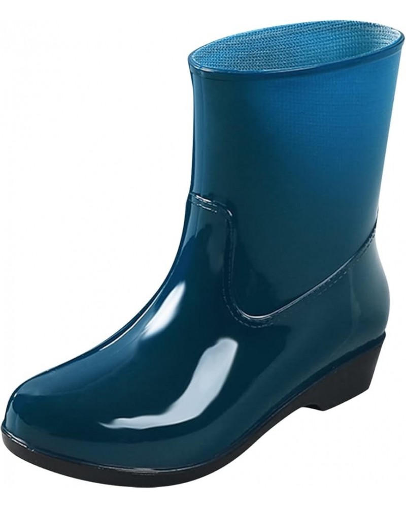 Women Shoes Short Rain Boots for Womens Ankle Waterproof Rainboot Slip On Garden Boot Rubber Shoes Floral Shoes Women Green $...