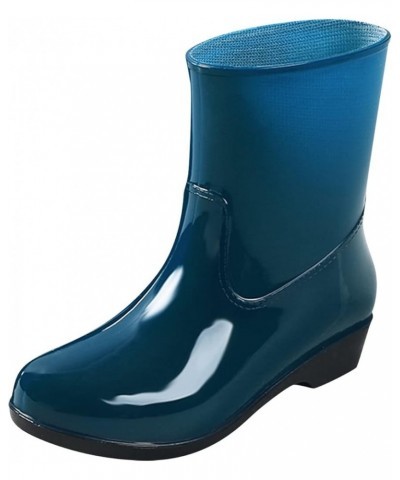 Women Shoes Short Rain Boots for Womens Ankle Waterproof Rainboot Slip On Garden Boot Rubber Shoes Floral Shoes Women Green $...