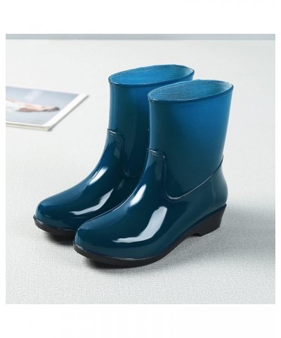 Women Shoes Short Rain Boots for Womens Ankle Waterproof Rainboot Slip On Garden Boot Rubber Shoes Floral Shoes Women Green $...