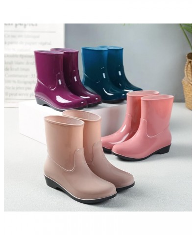 Women Shoes Short Rain Boots for Womens Ankle Waterproof Rainboot Slip On Garden Boot Rubber Shoes Floral Shoes Women Green $...