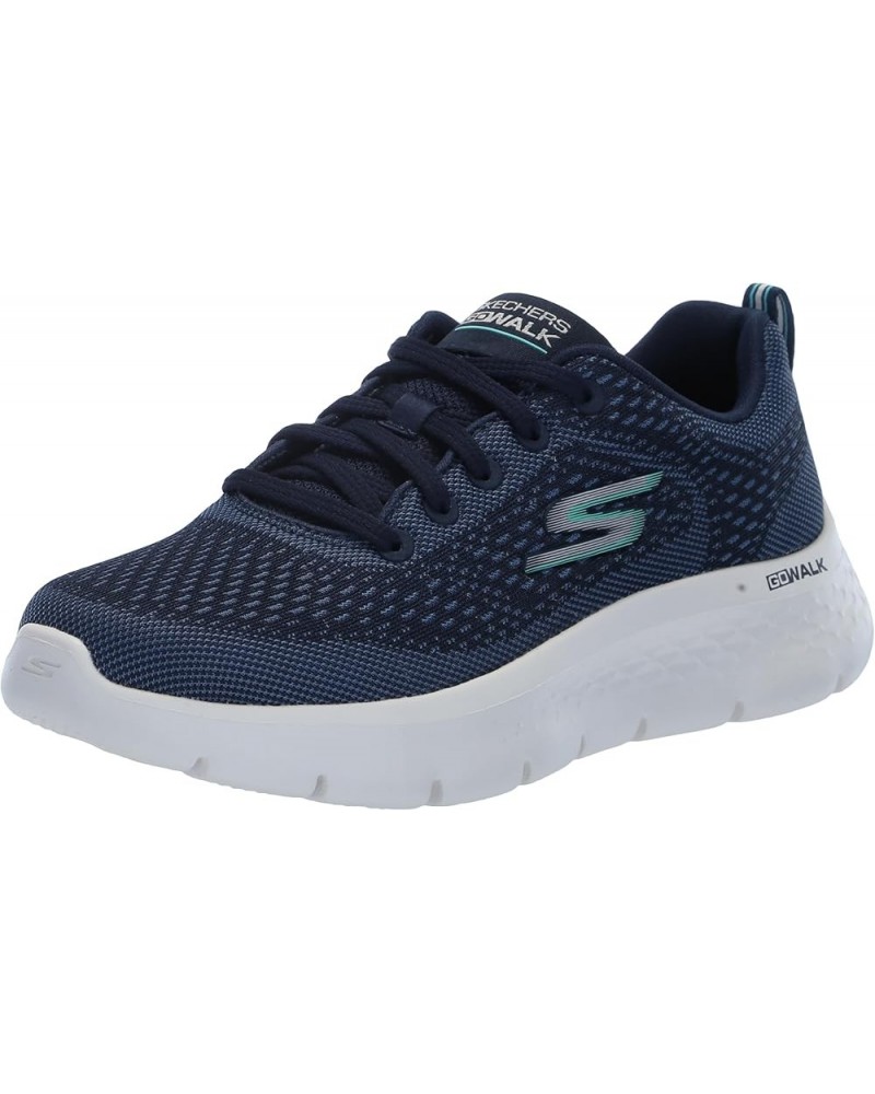 Women's Go Walk Flex Kali Sneaker Navy/Turquoise $26.84 Athletic Shoes