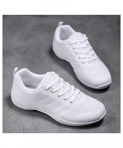 Girls Cheer Shoes White Cheerleading Shoes Dance Athletic Training Tennis Breathable Women Youth Lightweight Competition Chee...