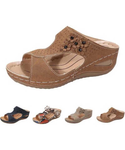 Flip Flop Women Size 6 Crush Sandals For Women Flip Flops For Women Comfortable Sandals Women Beach Slip On F C-brown $14.22 ...