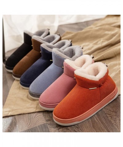 Womens Couple Casual Solid Color Suede Cotton Slippers Warm Thick SToled Short Cotton Boots Snow Boots Womens 11 Grey $20.08 ...