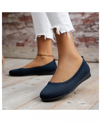 Wedge Sandals for Women Flatform Wedge Casual Sandal Strappy Slip on Sandals Lightweight Breathable Shoes 52-qrcvgj-darkblue-...