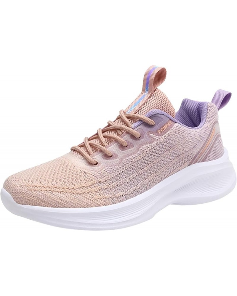 Women Sneakers Slip-On Walking Shoes Womens Sneakers Sock Womens Sneaker Purple $16.69 Athletic Shoes