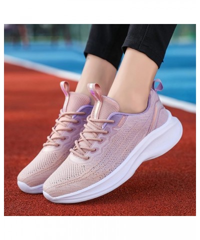 Women Sneakers Slip-On Walking Shoes Womens Sneakers Sock Womens Sneaker Purple $16.69 Athletic Shoes