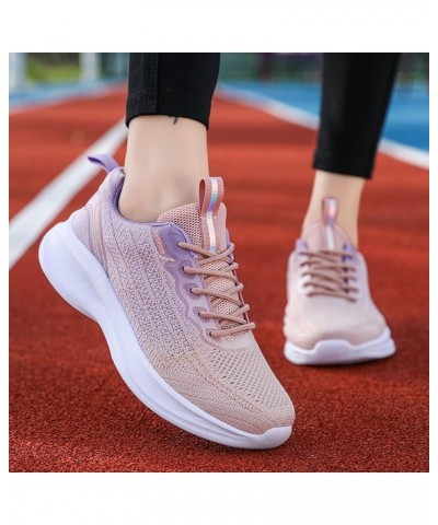 Women Sneakers Slip-On Walking Shoes Womens Sneakers Sock Womens Sneaker Purple $16.69 Athletic Shoes