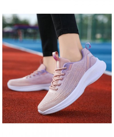 Women Sneakers Slip-On Walking Shoes Womens Sneakers Sock Womens Sneaker Purple $16.69 Athletic Shoes