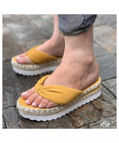 Flip Flops For Women Size 9 Platform Sandal Sandals Comfort Slides Walking Sandals Women Sandals Size 7.5 Dre Yellow 9 $13.47...