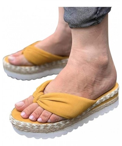 Flip Flops For Women Size 9 Platform Sandal Sandals Comfort Slides Walking Sandals Women Sandals Size 7.5 Dre Yellow 9 $13.47...