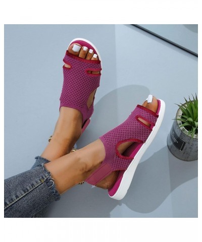 Sandals Women Black Cute White Wedge Sandals for Women Platform Sandals Women Black Open Toe Elastic Slippers Vintage Orthoti...