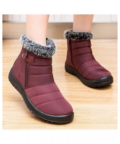 Snow Boots for Women Cute Calf High Winter Snow Boots Womens Ankle Boots Warm Fuzzy Winter Boots for Women Womens Rubber Ankl...