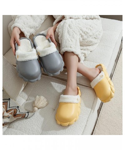 Moccasins Crib Slippers for Women Embellished Winter Couples Plush Soft Bottom Comfortable Cartoon Dinosaur Flat Slippers E-g...