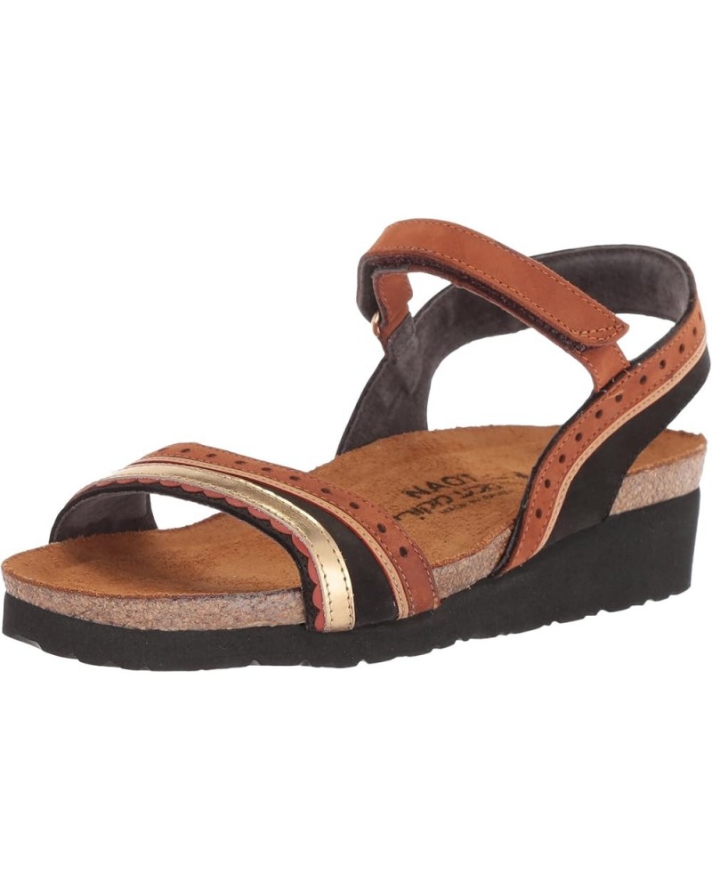 Footwear Women's Beverly Sandal Black Velvet Nubuck/Hawaiian Brown Nubuck/Gold Lthr $59.11 Sandals