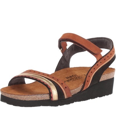 Footwear Women's Beverly Sandal Black Velvet Nubuck/Hawaiian Brown Nubuck/Gold Lthr $59.11 Sandals