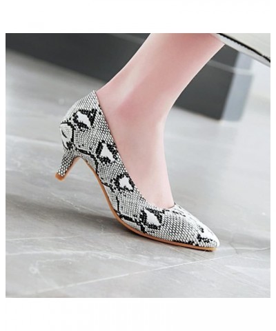 Women's Kitten Heels Pumps Slip On Pointed Toe Heeled Shoes Work Office Formal Occasions Evening Party Dress Pump White $26.6...