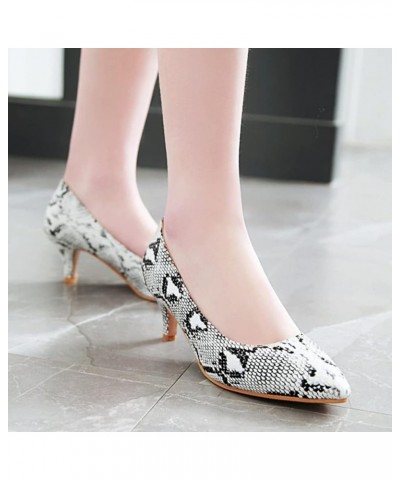 Women's Kitten Heels Pumps Slip On Pointed Toe Heeled Shoes Work Office Formal Occasions Evening Party Dress Pump White $26.6...