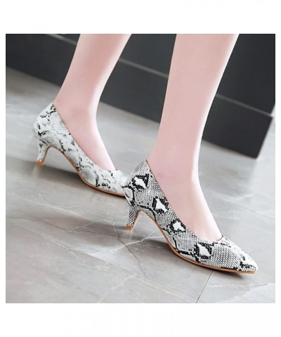 Women's Kitten Heels Pumps Slip On Pointed Toe Heeled Shoes Work Office Formal Occasions Evening Party Dress Pump White $26.6...