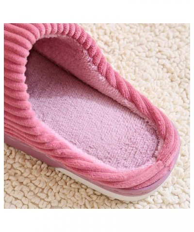 Men Winter Warm House Slippers Stripe Soft Non Slip Fleece Plush Home On Shoes Indoor Womens Slipper Shoes 9 C1-purple $8.95 ...