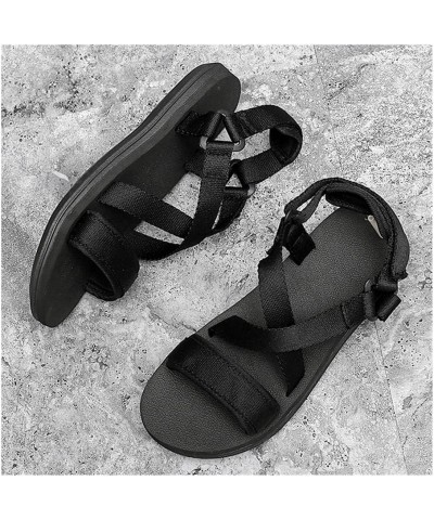 Summer Men Sandals Beach Casual Shoes, Men Flat Sandals Flip-Flops, for Indoor Bathroom Sandals (Color : Gray(Grey), Size : E...