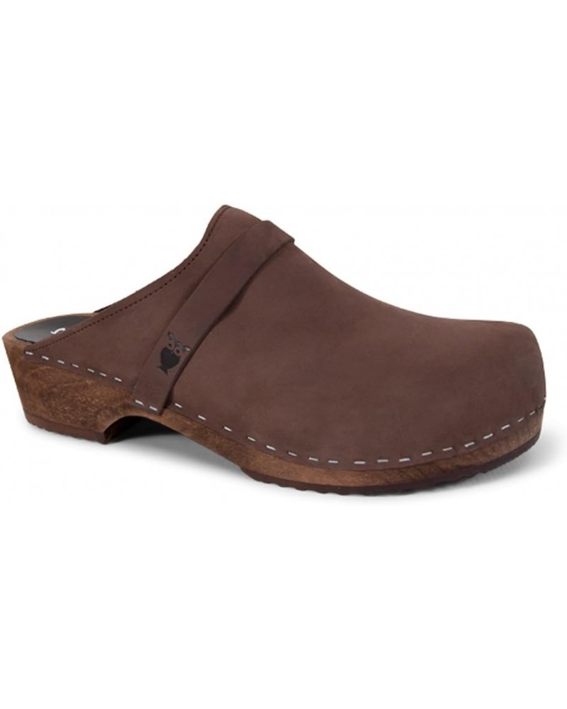 Swedish Handmade Wooden Clog Mule | Malmö Fudge (Dk) $98.55 Mules & Clogs