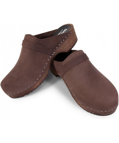 Swedish Handmade Wooden Clog Mule | Malmö Fudge (Dk) $98.55 Mules & Clogs