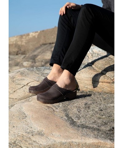 Swedish Handmade Wooden Clog Mule | Malmö Fudge (Dk) $98.55 Mules & Clogs