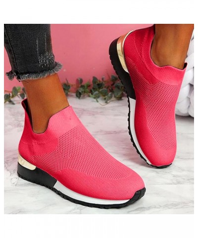 Solid Sports Women Sneakers Color Runing Outdoor Shoes Mesh Breathable Shoes Sneakers for Women Size 6 1/2 Red $10.42 Athleti...