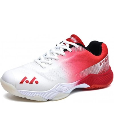 Fashion Squash Shoes Women Pickleball Court Shoes Comfortable Womens Tennis Shoes Volleyball Shoe White Red $27.34 Athletic S...