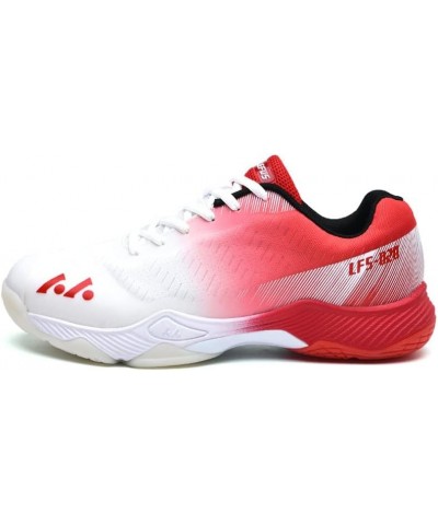 Fashion Squash Shoes Women Pickleball Court Shoes Comfortable Womens Tennis Shoes Volleyball Shoe White Red $27.34 Athletic S...