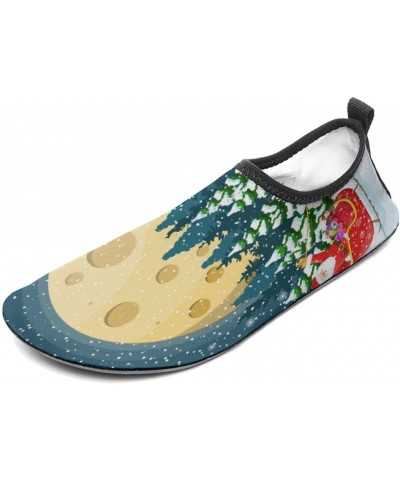 Christmas Santa Cookie Moon Water Shoes Quick-Dry Sports Barefoot Shoes Swim Shoes Slip-on for Beach Pool Yoga $19.54 Athleti...