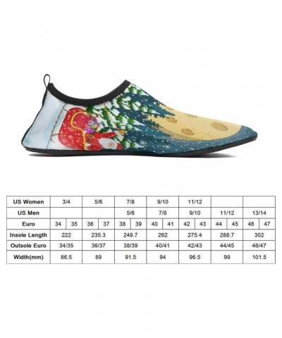 Christmas Santa Cookie Moon Water Shoes Quick-Dry Sports Barefoot Shoes Swim Shoes Slip-on for Beach Pool Yoga $19.54 Athleti...