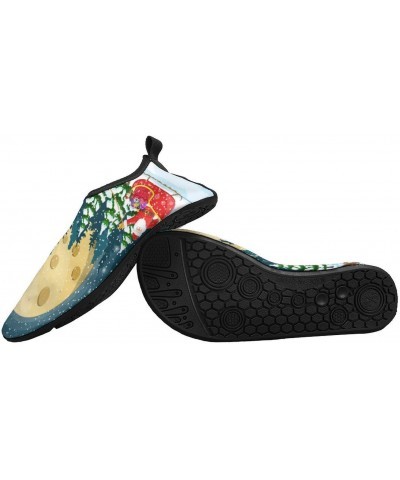 Christmas Santa Cookie Moon Water Shoes Quick-Dry Sports Barefoot Shoes Swim Shoes Slip-on for Beach Pool Yoga $19.54 Athleti...