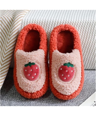 Cotton Slippers Female Cute Winter Home Indoor Cartoon Plush Thick-Soled Warm Slippers (Color : Red, Size : 39 M EU) 37 M EU ...